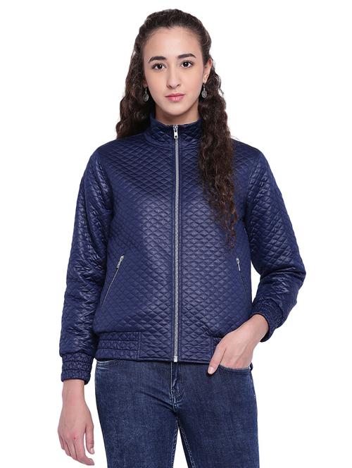 quilted zip detail bomber jacket - 15679754 - Very Small Image - 1