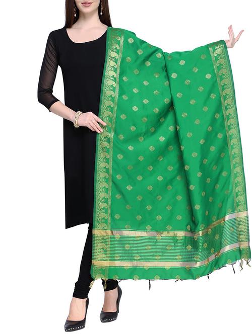 zari self-design banarasi dupatta - 15680028 - Very Small Image - 1