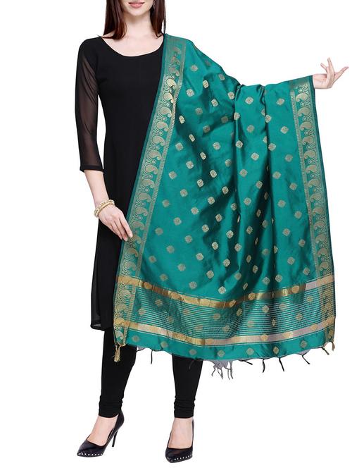 zari self-design banarasi dupatta - 15680029 - Very Small Image - 1
