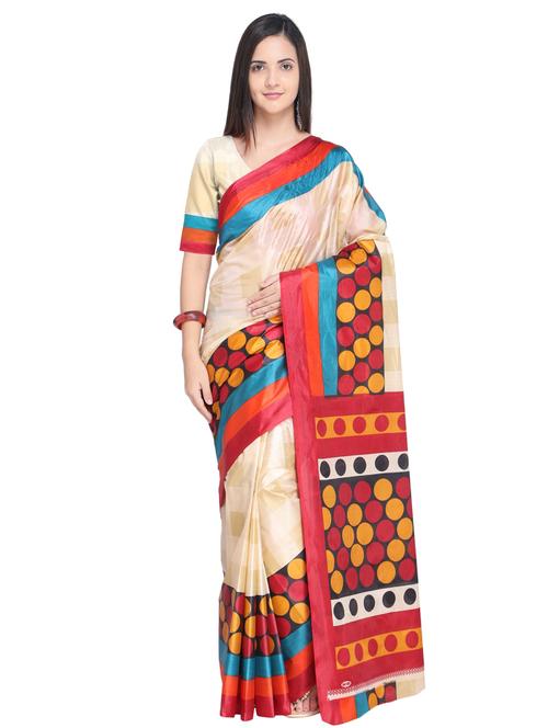 checkered printed saree - 15680378 - Very Small Image - 1