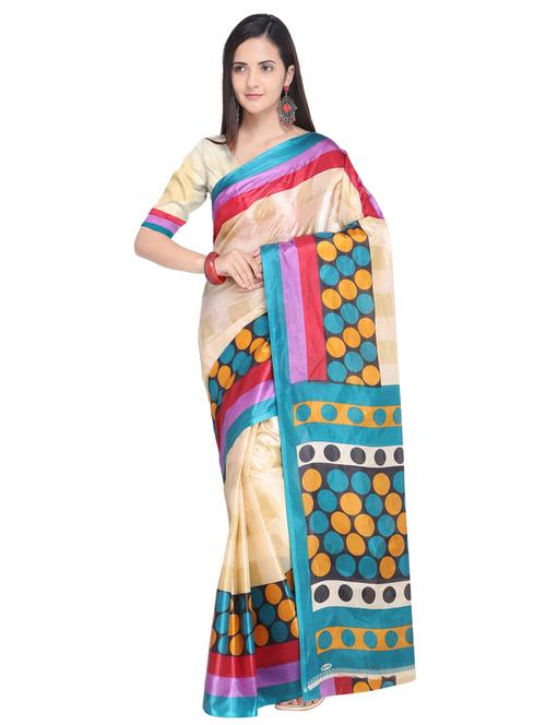 checkered printed saree - 15680379 - Very Small Image - 1
