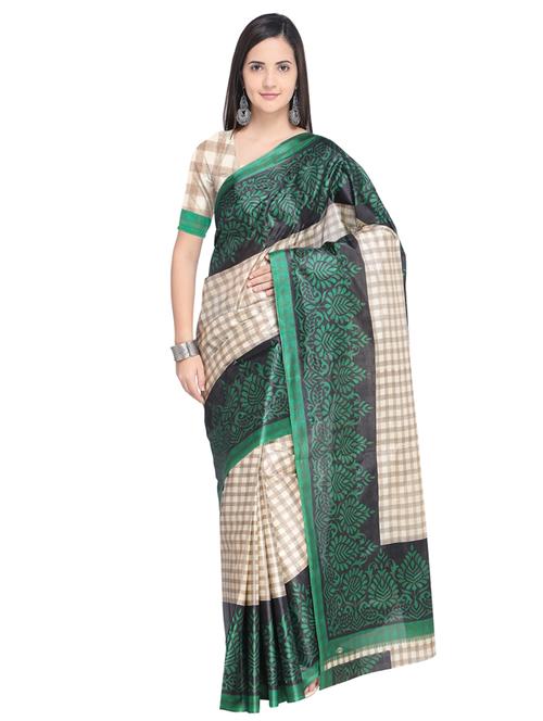 checkered printed saree - 15680391 - Very Small Image - 1