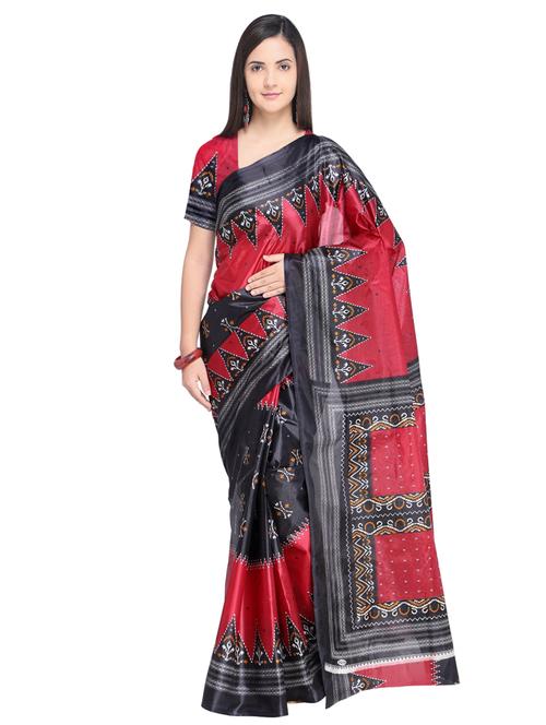 temple bordered printed saree - 15680394 - Very Small Image - 1