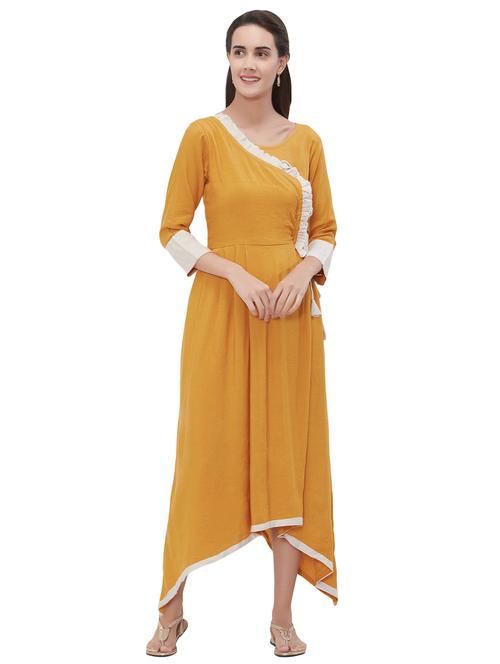 asymmetric solid kurta - 15680458 - Very Small Image - 1