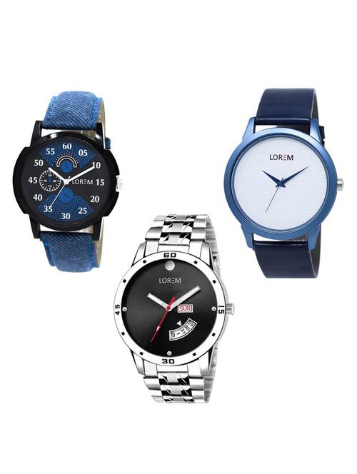 set of 3 analog watch combo -(lk-02-33-104) - 15683990 - Very Small Image - 1