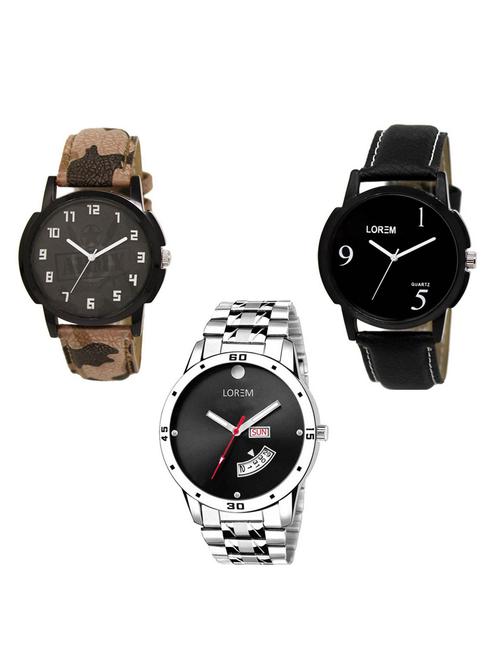 set of 3 analog watch combo -(lk-03-06-104) - 15684021 - Very Small Image - 1