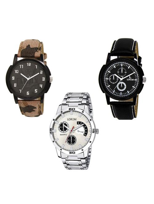 set of 3 analog watch combo -(lk-03-13-101) - 15684063 - Very Small Image - 1
