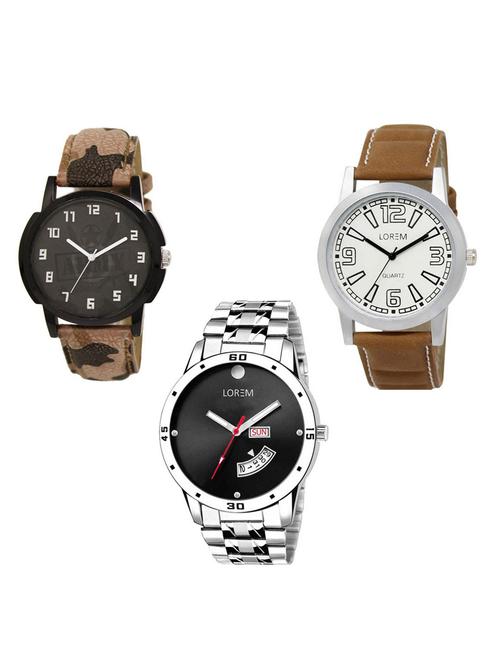 set of 3 analog watch combo -(lk-03-15-104) - 15684080 - Very Small Image - 1