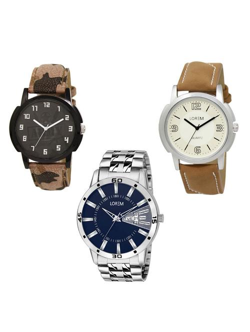 set of 3 analog watch combo -(lk-03-16-102) - 15684082 - Very Small Image - 1