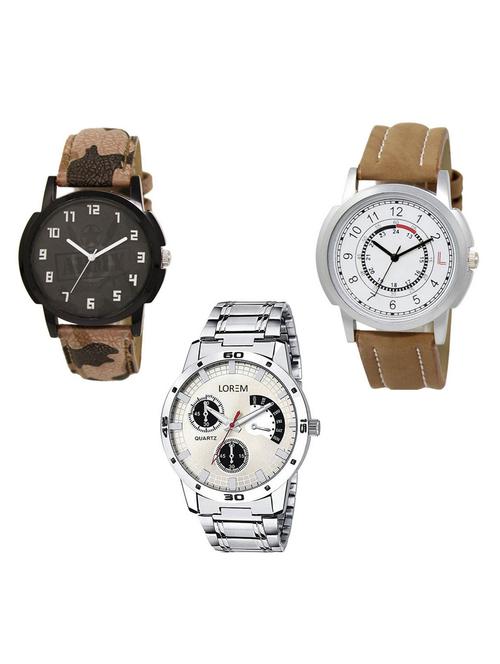 set of 3 analog watch combo -(lk-03-17-101) - 15684086 - Very Small Image - 1