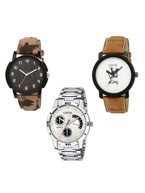 set of 3 analog watch combo -(lk-03-18-101) - 15684093 - Very Small Image - 1
