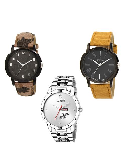 set of 3 analog watch combo -(lk-03-19-103) - 15684103 - Very Small Image - 1