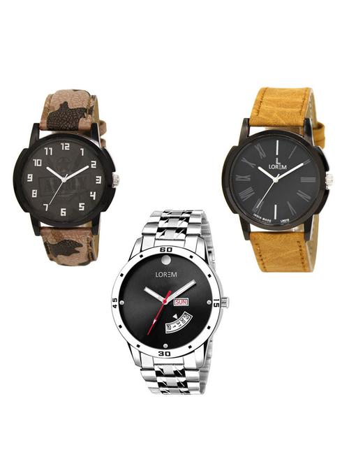set of 3 analog watch combo -(lk-03-19-104) - 15684104 - Very Small Image - 1