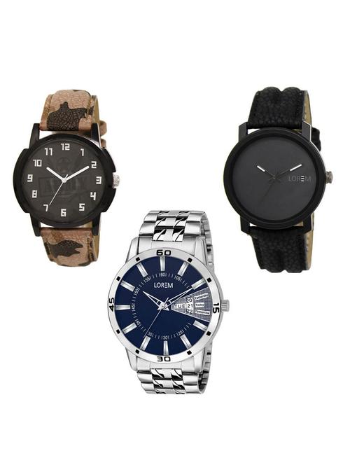 set of 3 analog watch combo -(lk-03-21-102) - 15684114 - Very Small Image - 1