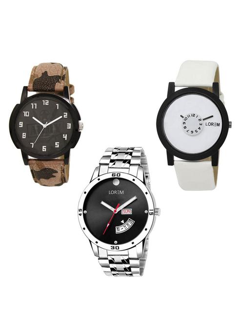set of 3 analog watch combo -(lk-03-26-104) - 15684150 - Very Small Image - 1