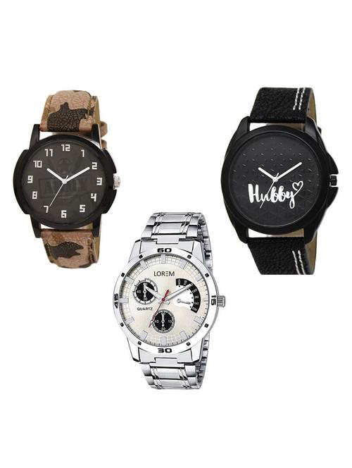 set of 3 analog watch combo -(lk-03-31-101) - 15684178 - Very Small Image - 1
