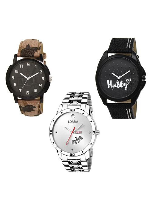 set of 3 analog watch combo -(lk-03-31-103) - 15684181 - Very Small Image - 1