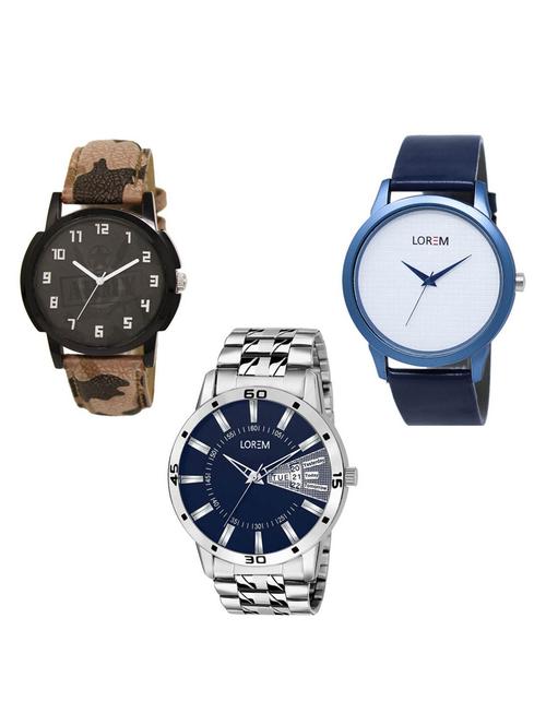 set of 3 analog watch combo -(lk-03-33-102) - 15684192 - Very Small Image - 1