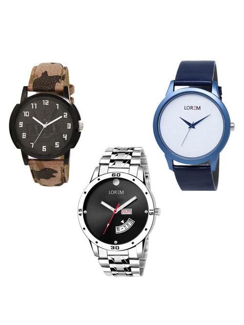 set of 3 analog watch combo -(lk-03-33-104) - 15684195 - Very Small Image - 1