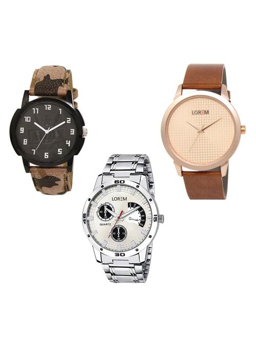 set of 3 analog watch combo -(lk-03-34-101) - 15684197 - Very Small Image - 1