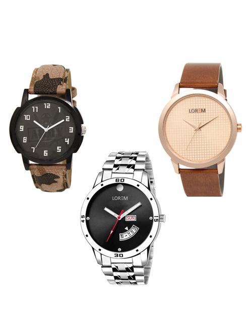 set of 3 analog watch combo -(lk-03-34-104) - 15684201 - Very Small Image - 1