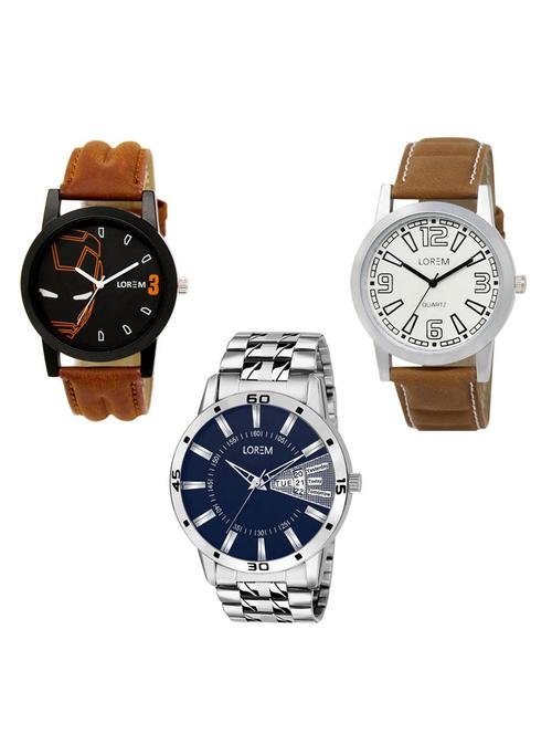 set of 3 analog watch combo -(lk-04-15-102) - 15684304 - Very Small Image - 1