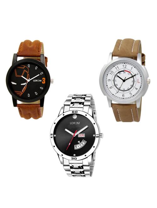 set of 3 analog watch combo -(lk-04-17-104) - 15684318 - Very Small Image - 1