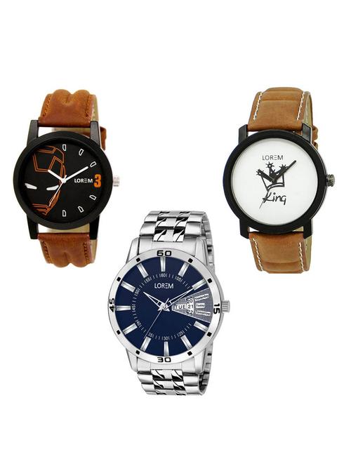 set of 3 analog watch combo -(lk-04-18-102) - 15684322 - Very Small Image - 1