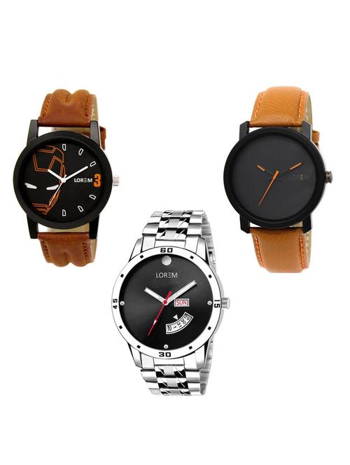 set of 3 analog watch combo -(lk-04-20-104) - 15684339 - Very Small Image - 1