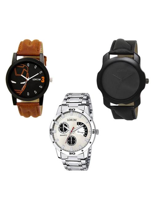 set of 3 analog watch combo -(lk-04-22-101) - 15684347 - Very Small Image - 1