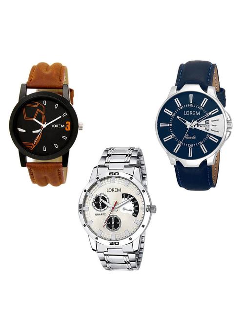 set of 3 analog watch combo -(lk-04-23-101) - 15684354 - Very Small Image - 1