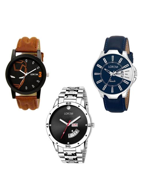 set of 3 analog watch combo -(lk-04-23-104) - 15684359 - Very Small Image - 1
