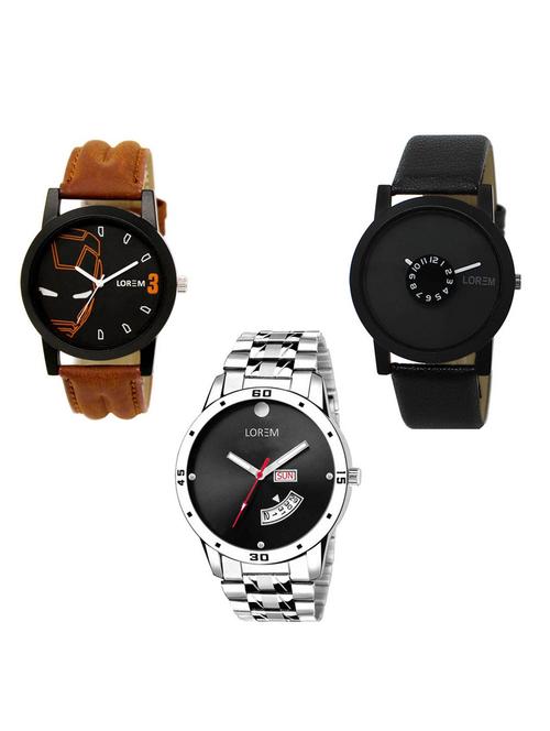 set of 3 analog watch combo -(lk-04-25-104) - 15684373 - Very Small Image - 1