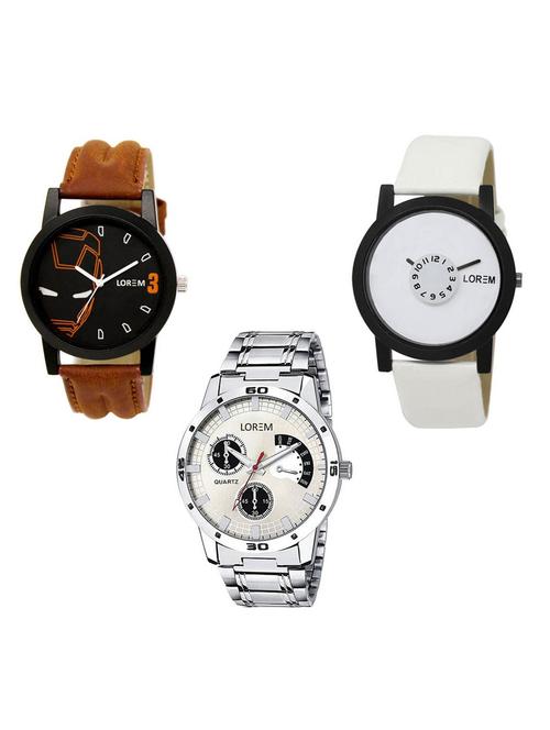 set of 3 analog watch combo -(lk-04-26-101) - 15684375 - Very Small Image - 1