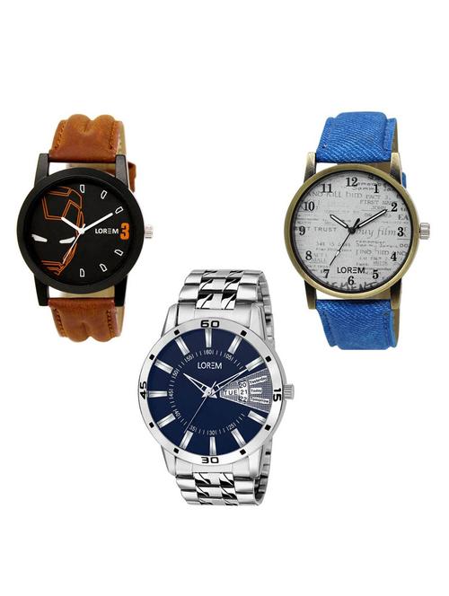 set of 3 analog watch combo -(lk-04-28-102) - 15684388 - Very Small Image - 1