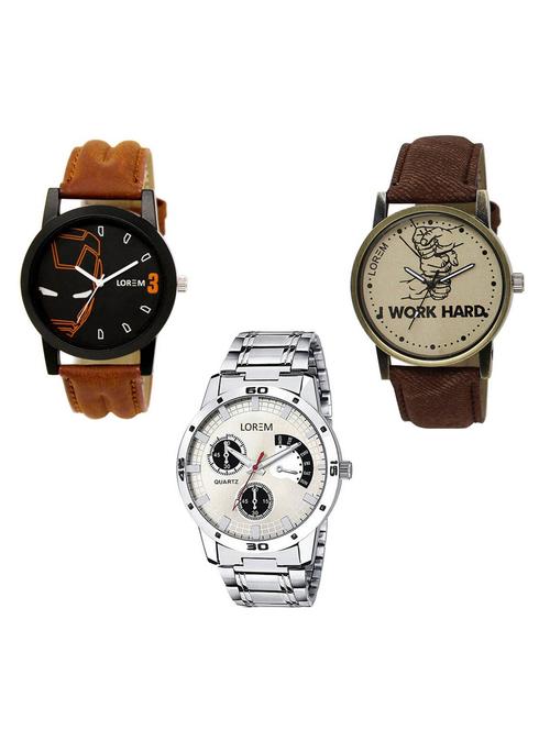 set of 3 analog watch combo -(lk-04-29-101) - 15684392 - Very Small Image - 1