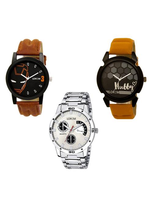 set of 3 analog watch combo -(lk-04-32-101) - 15684408 - Very Small Image - 1