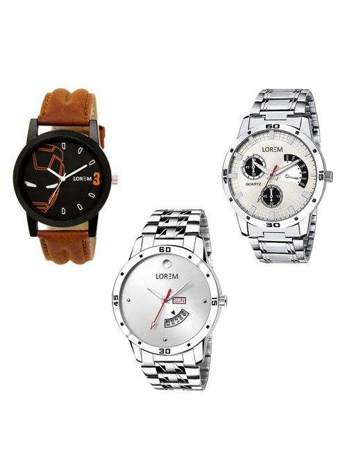 set of 3 analog watch combo -(lk-04-101-103) - 15684428 - Very Small Image - 1