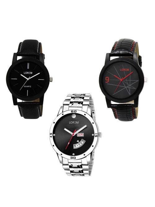 set of 3 analog watch combo -(lk-05-08-104) - 15684452 - Very Small Image - 1
