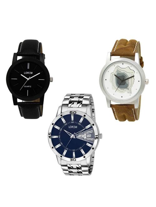 set of 3 analog watch combo -(lk-05-09-102) - 15684455 - Very Small Image - 1