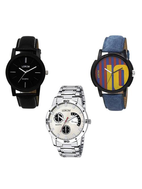 set of 3 analog watch combo -(lk-05-10-101) - 15684459 - Very Small Image - 1