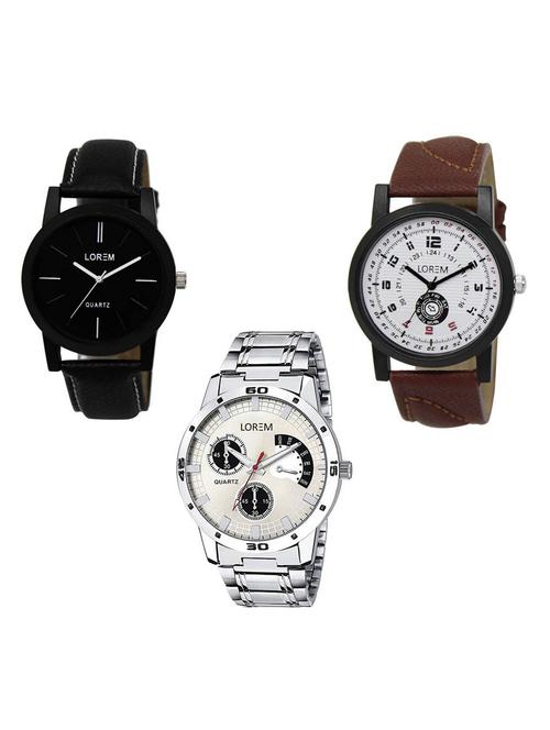 set of 3 analog watch combo -(lk-05-11-101) - 15684465 - Very Small Image - 1