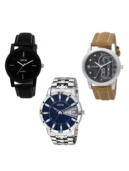 set of 3 analog watch combo -(lk-05-14-102) - 15684484 - Very Small Image - 1