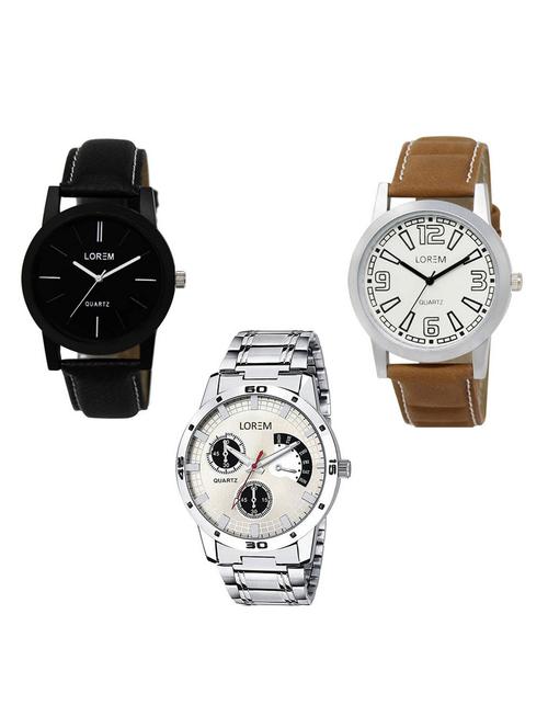 set of 3 analog watch combo -(lk-05-15-101) - 15684489 - Very Small Image - 1