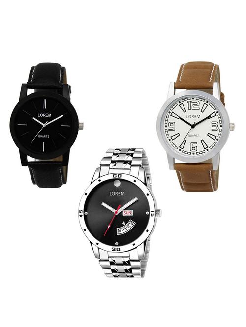 set of 3 analog watch combo -(lk-05-15-104) - 15684493 - Very Small Image - 1