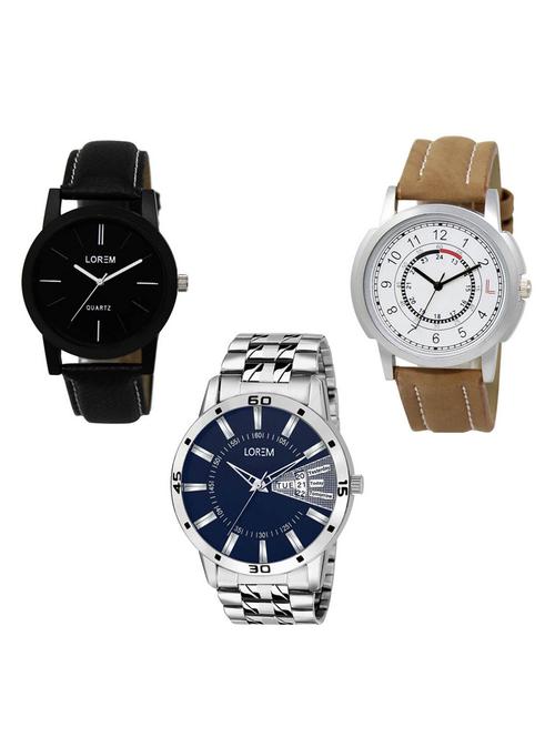 set of 3 analog watch combo -(lk-05-17-102) - 15684504 - Very Small Image - 1