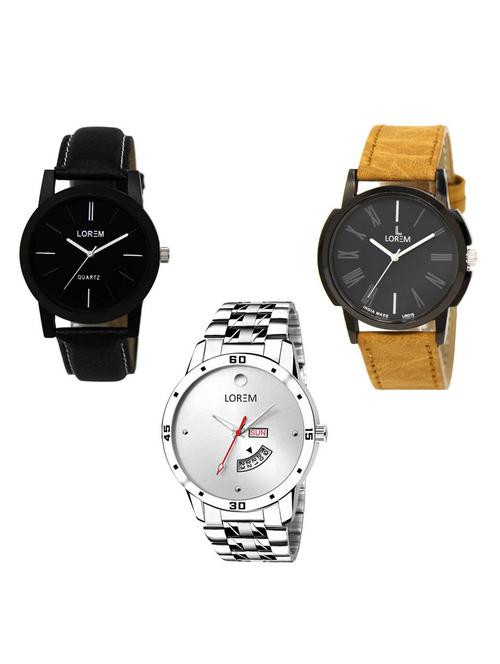 set of 3 analog watch combo -(lk-05-19-103) - 15684519 - Very Small Image - 1