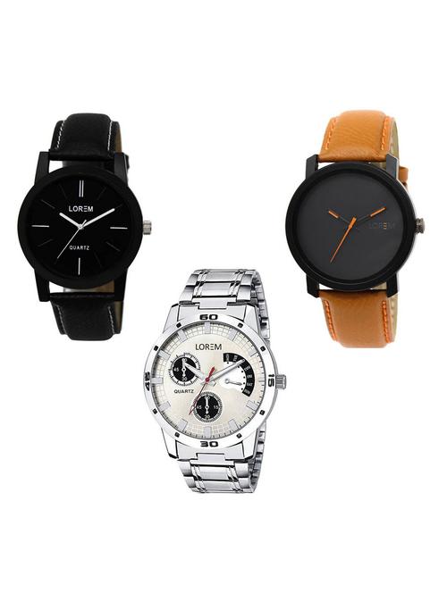 set of 3 analog watch combo -(lk-05-20-101) - 15684522 - Very Small Image - 1