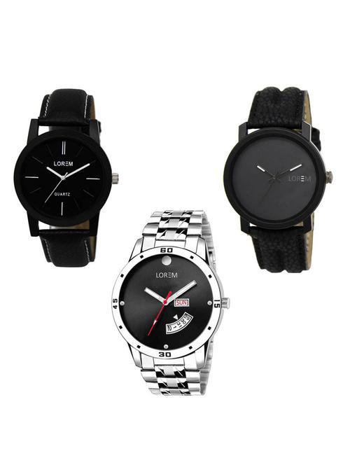 set of 3 analog watch combo -(lk-05-21-104) - 15684534 - Very Small Image - 1