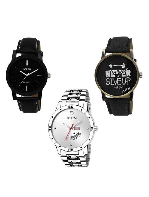 set of 3 analog watch combo -(lk-05-27-103) - 15684575 - Very Small Image - 1